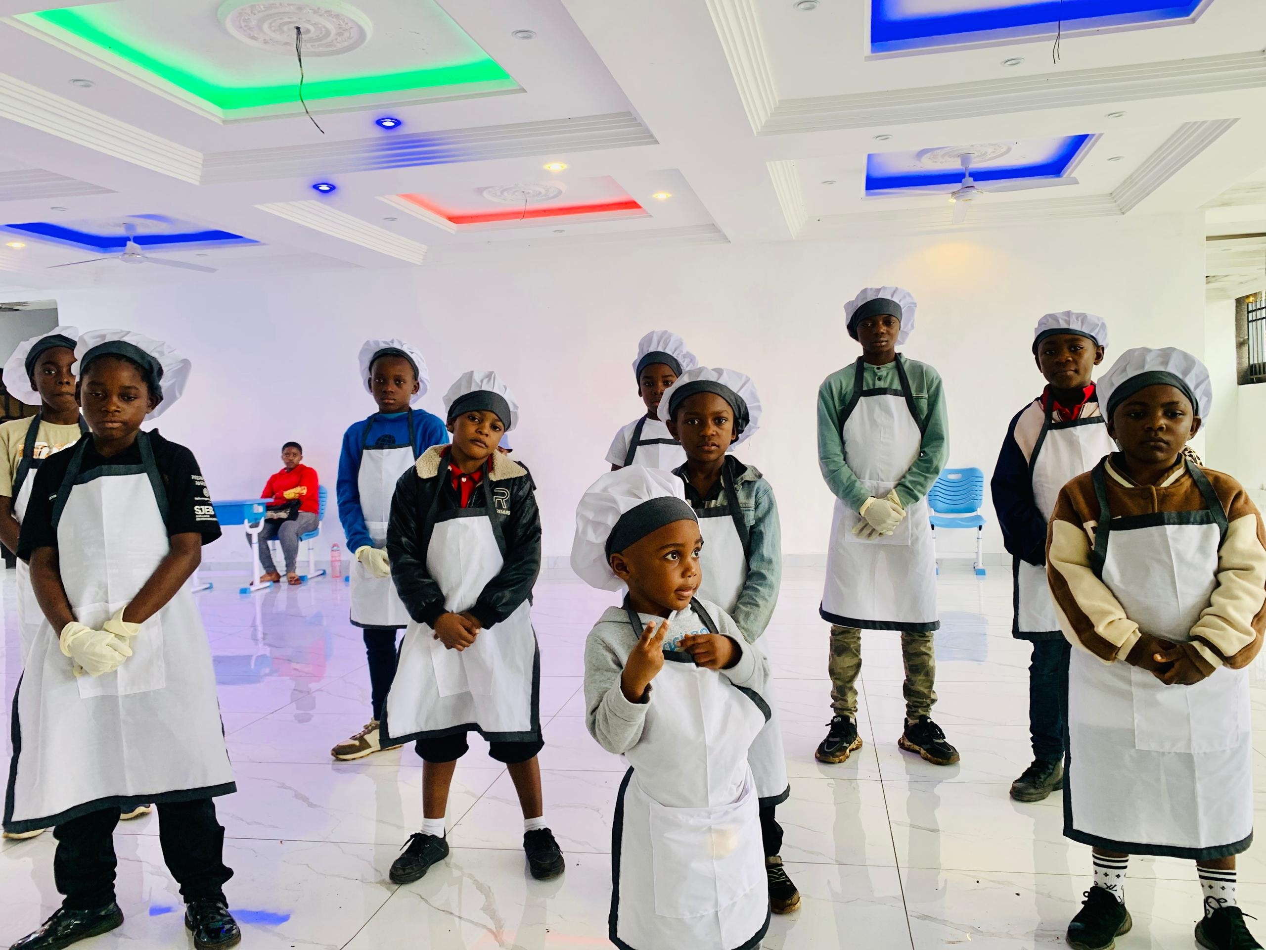 Young chefs in training at our culinary workshop